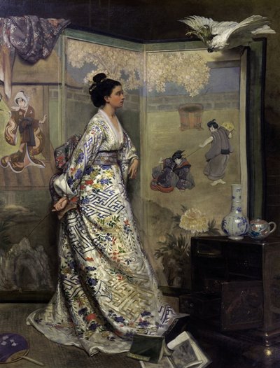 Die Bewunderin Japans von Gustave Léonard de Jonghe